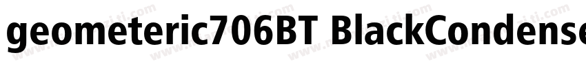 geometeric706BT BlackCondensedB字体转换